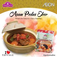 Sour and spicy) is a maritime southeast asian sour and spicy fish stew dish. Asam Pedas Ekor Ingredient 1 Pack Of Topvalu Malaysia Facebook