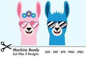 Download Cute Llama Faces With Shades Graphic By Captaincreative Creative Fabrica SVG Cut Files