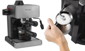 This coffee maker is amazing, makes the best latte, cappuccino, ice cofffee, i love every settings, the warmer plate really keeps your coffee nice and hot, is nice that it has the travel mug for convenience, the froth work really good, i like also that when you machine needs to be clean the light comes out and if you follow the instructions it would cleaned really good, my boyfriend love the. Coffee 4 Cup Steam Espresso System With Milk Frother Mr Mr Coffe Coffee Tea Espresso Makers