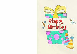 Foldable happy birthday card printable. 2 Free Happy Birthday Card Printables Freebie Finding Mom