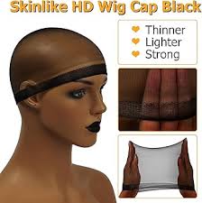 BEEOS Black SKINLIKE HD Wig Cap, 4 Pieces Invisible and Sheer Breathable  Ultra-thin Stretchy Stocking Caps for Lace Front Wigs, Bald Cap for Women :  Amazon.co.uk: Beauty
