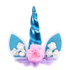 If you use a pencil to lightly mark the spots where everything goes, it will make it easier for kids to stick down. Graceful Unicorn Birthday Cake Decor Topper Cute Horn Ears Flower Party Ornament Prop Lazada Ph