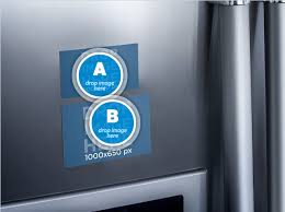 Download Refrigerator Magnets Mockup Of Two Images On Behance