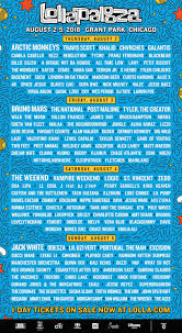 Check spelling or type a new query. Lollapalooza 2018 Announces Daily Lineups Single Day Tickets Eponymous Review