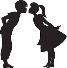 Image result for almost kissing silhouette