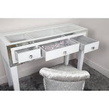The compartments for storage can be attached under the mirror as lockable drawers. Wq008 White Queens Mirror 3 Drawer Dressing Table