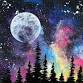 Paint Nite: Galaxy Moon Silhouette event in Duarte, CA