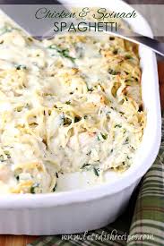 Enjoy this gooey cheese and chicken pasta bake for the ultimate weekday family dinner. Baked Chicken Spinach Spaghetti Let S Dish Recipes