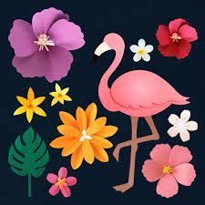 Download Premium Psd Of Pink Flamingo Paper Flower Mockup Psd Set 2468850 Pink Flamingos Paper Flowers Flower Texture