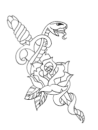 Tips on how to draw the most traditional classics: Traditional American Style By Pick Your Poison On Deviantart Traditional Tattoo Outline Creepy Tattoo Tattoo Stencils Outline Design