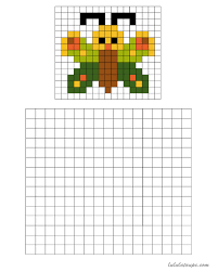 Coloriage pixel art a colorier exercices. Pixel Art Un Papillon A Colorier Sur Une Grille Coloriage Quadrillage Coloriage Pixel Pixel Art