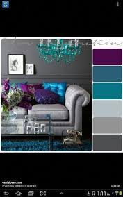Teal purple living room militariart. Grey Purple And Teal Color Inspiration Greybedrooms Gray Living Room Design Teal Living Rooms Purple Living Room
