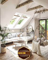 Çatı katı dekorasyonunda en büyük sıkıntı tavan yüksekliklerinin standartın dışında olması. Birbirinden Ferahlatici Cati Kati Dekorasyonlari Dekormio Com Ev Dekorasyon Fikirleri Hayallerdeki Odalar Oturma Odasi Fikirleri