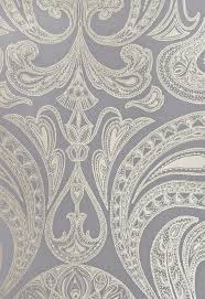 Powder Room Malabar Wallpaper Dark Lilac Grey Wallpaper With Large Metallic Silver Paisley Design In White With Images Paisley Wallpaper Grey Wallpaper Room Wallpaper