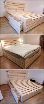 Amusing Ideas With Recycled Wood Pallets For Home Furniture Decor In 2020 Pallet Furniture Bedroom Wooden Pallet Beds Pallet Furniture Designs