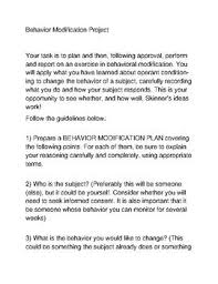 How are the terms behaviour modification and behavior modification related? Behavior Modification Project Behavior Modification Operant Conditioning Ap Psychology