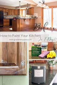 Paint Your Kitchen Cabinets In 7 Days Prep Steps 1 3 Painting Oak Cabinets Painting Kitchen Cabinets Kitchen Paint