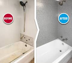 58 reviews of miracle method surface refinishing when i decided to remodel a bathroom in my home last year, i decided to resurface our tub/shower. It S Hard To Believe This Is The Same Bathtub Tile Huh What You See Here Is The Miracle In Miracle Me Refinish Countertops Tile Refinishing Tub Refinishing