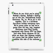 This part 2 of 2 rants can't help but make you laugh! Christmas Vacation Rant Ipad Cases Skins Redbubble
