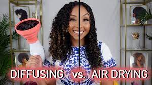 Diffusing Vs Air Drying Curly Hair Tips Biancareneetoday Dry Curly Hair Curly Hair Tips Hair Diffuser
