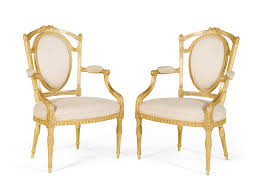 A Pair Of George Iii Giltwood Armchairs Br Circa 1775 Lot Georgian Furniture Period Furniture Chair