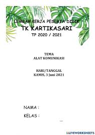 Demikian info yang dapat admin kumpulkan terkait tema alat komunikasi untuk anak paud. Tema Pengayaan Alat Komunikasi Worksheet