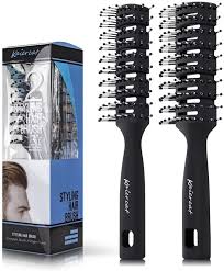 If your hair's straight, a couple of styling products are your tickets to creative new looks. Kaiercat Professional Men S Hair Brush Great Styling Blow Drying Hair Brushes For Slicked Back Vented Hair Brush Set For Men Women Amazon Co Uk Beauty