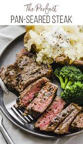 How To Make A Steak On The Stove And In The Oven Recipe Tips Recipe Cooking The Perfect Steak Pan Seared Steak Steak Cooking Times