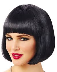 Black Bob With Bangs Wig The Great Gatsby Short Black Bob Wig Adult Wig Kapsels Pruiken Bob Kapsels