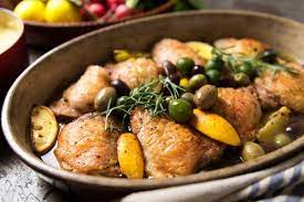 A Chicken S Tour Of The Mediterranean Published 2015 Braised Chicken Olive Recipes Lemon Chicken