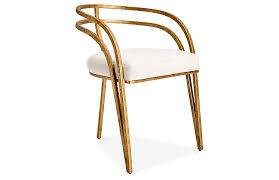 Rhodes Side Chair Ivory One Kings Lane Brands One Kings Lane Gold Dining Chairs Luxury Chairs Modern Side Chairs