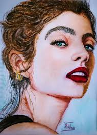 Acrylic and painted tissue collage