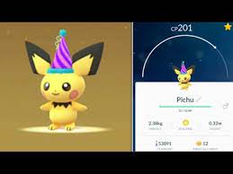 It is vulnerable to ground moves. Party Hat Pichu Hatch From 2km Egg Pokemon Go Pokemon Go Videos