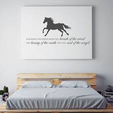 Our unique horse merchandise & collectibles feature beautiful artwork and illustrations of horses running wild and free, and are a great way to celebrate your love of horses, horseback riding, the western frontier, and the great outdoors. Amazon Com Horse Vinyl Wall Decal God Made The Horse Quote With Stallion Silhouette Home Decor For Living Room Bedroom Decoration For Tack Room Barn Equestrian Center Handmade