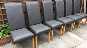 How To Recover Fully Upholstered Dining Chairs In A New Fabric Faux Leather In 2020 Faux Leather Dining Chairs Fully Upholstered Dining Chair Recovered Dining Chairs