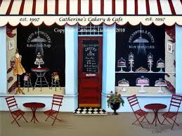 Cupcake Print Personalized Red And White Cakery And Cafe Cafe Art Cupcake Printing Cafe
