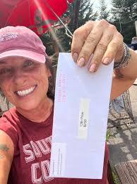 I Just got done mowing. I'm full of mud and dirt and up drove a gentleman  from the Marathon Trap Club! I bought a raffle ticket from him last week  and won