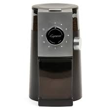 Customize the grind size and coffee volume to suit your taste. Must Have Capresso Coffee Disk Burr Grinder Grind Select Black Silver 597 04 From Capresso Accuweather Shop