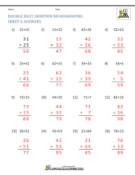 We mathematicians add with precision, regrouping tens when we nd double digits in addition. Double Digit Addition Without Regrouping