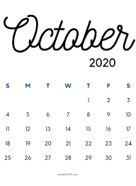 October 2020 Minimal Modern Calendar Download In 2020 Minimalist Calendar Modern Calendar Calendar Template
