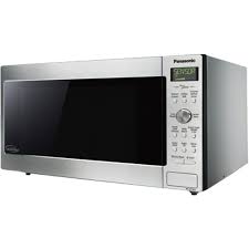 14 preset auto cook menu items. Panasonic 2 2 Cu Ft 1200 W Genius Cyclonic Inverter Countertop Microwave Oven Stainless Steel Nnsd965s