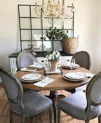 Round Dining Table Farmhouse Glam Gold Chandelier Round Dining Room Table Decor Round Dining Table Decor Farmhouse Round Dining Table