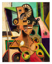 Anton Henning (b. 1964), Portrait Mit Fruchten No. 1