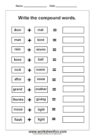 This resource of printable worksheets is great for practicing. English Worksheets Ks1 Free Printable English Worksheets For Kids Compound Words Learning Cute766