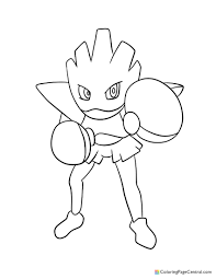 Visit our page for more coloring! Pokemon Hitmonchan Coloring Page Coloring Page Central