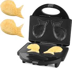 Taiyaki Fish Waffle Maker Machine with Non Stick Cooking Plate, Electric  Japanes