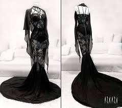 Gorgeous Black Lace Victorian Gothic Inspired Wedding Dress Fantasy Dress Black Wedding Dresses Gothic Fashion