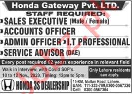 That means you're valued as an individual and that your ideas and experiences within the workplace are. Honda Gateway Lahore Jobs 2020 For Sales Executives 2021 Job Advertisement Pakistan
