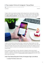 Dijuluki dewa selling, dewa eka prayoga adalah seorang praktisi penjualan yang telah membuktikan bahwa apapun produknya bisa laku keras jika berada di tangan yang tepat. Pdf 8 Tips Jualan Online Di Instagram Tanpa Ribet Ardiansah Danus Academia Edu