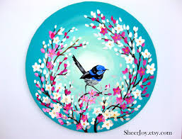 Wren Painting On A Round Canvas By Cathy Jacobs Paintings For Sale Bluethumb Online Art Gallery Circular Canvas Painting Canvas Art Painting Circular Art